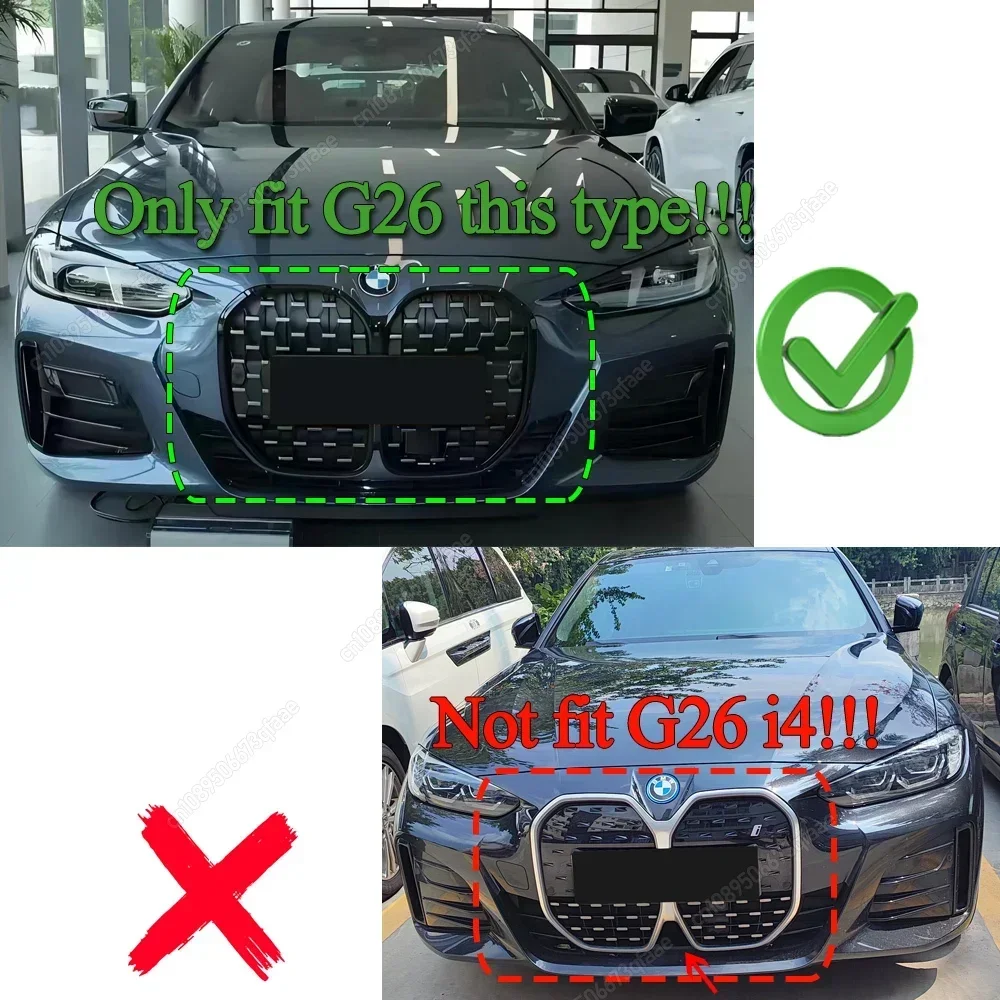 Kidney Bumper Grills For BMW 4 Series G26 4-Door Gran Coupe 2021-2024 With ACC Car Replacement Front Grill Grille Bodykit Tuning