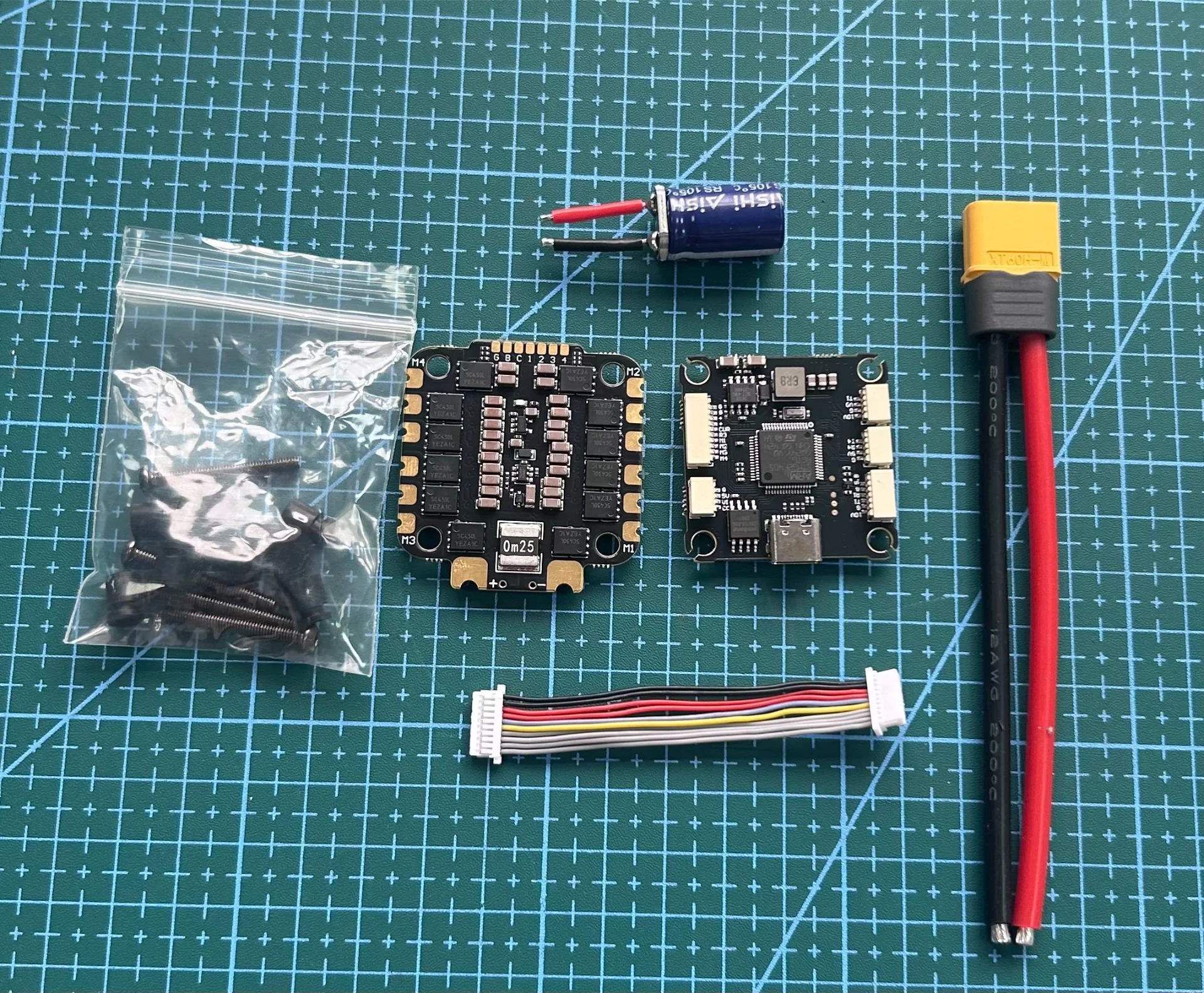 F405 Flight Controller 60A 4IN1 ESC Stack, 3-6S F P V Racing Drone Quadcopter FC