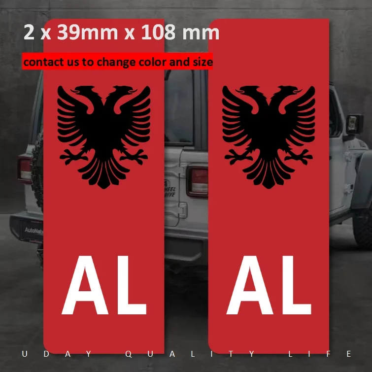 Elegant Albanian Eagle Car Sticker Vinyl Waterproof Weatherproof for Bumper Windshield Truck Motorcycle Wall Garage Workshop 12