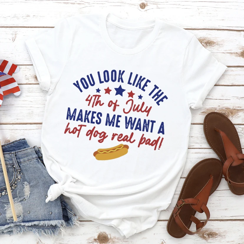 American Flag Graphic Print Fashion Women Tshirt 4th Of July Shirt Unisex July 4th Summer Casual Short Sleeve Top Holiday Tee