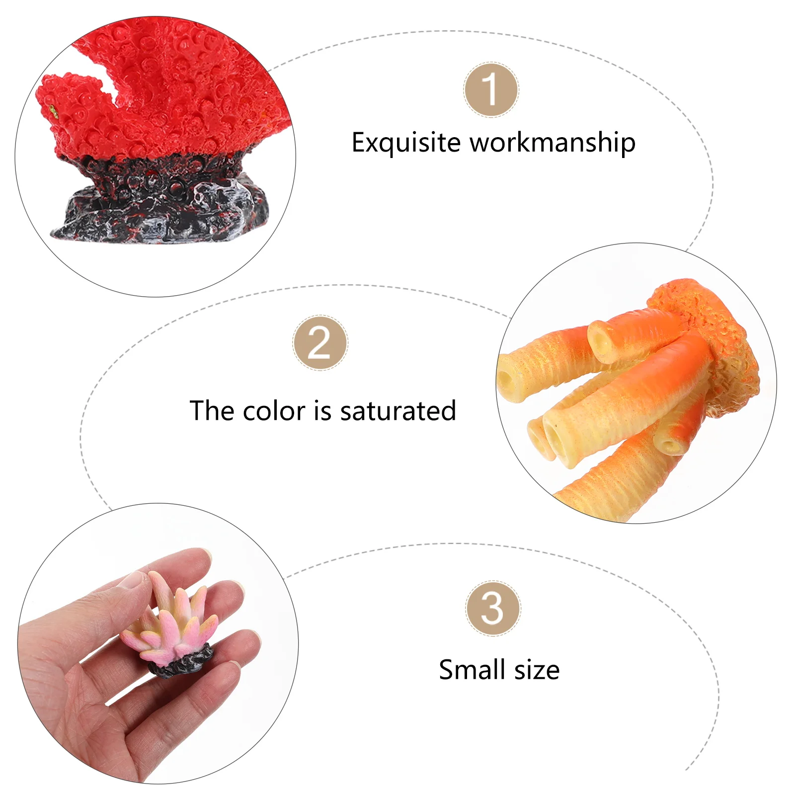 

5Pcs Simulation Coral Decor Resin Artificial Coral Tree for Fish Tank Aquarium Landscape Decoration Suitable for Fresh Salt