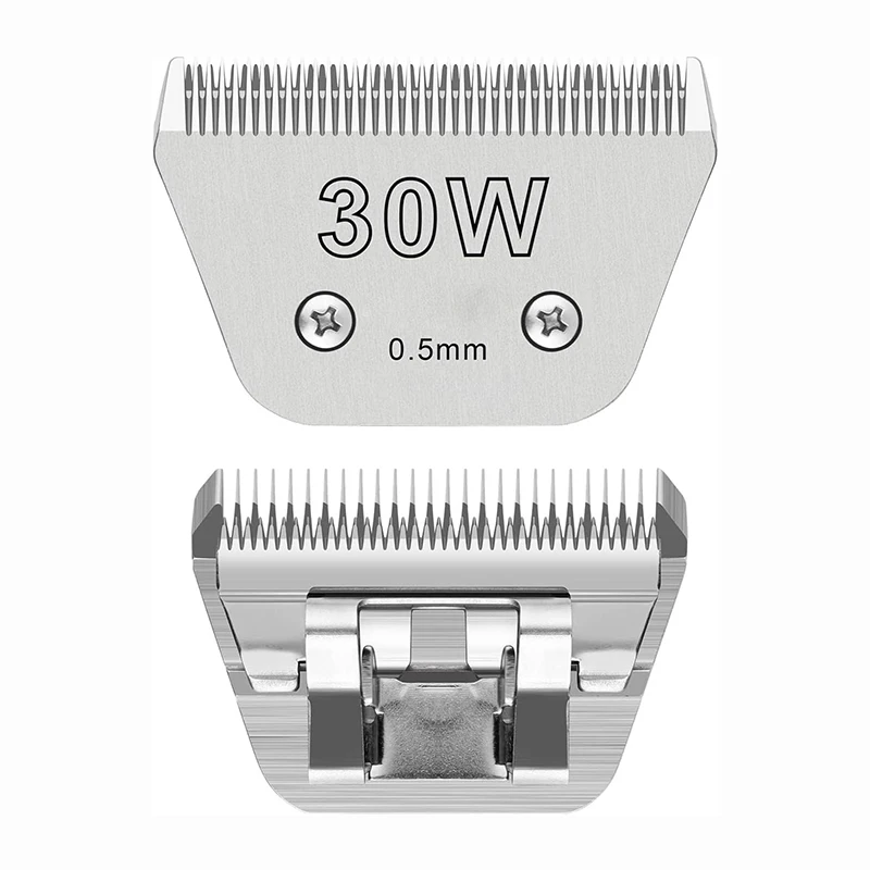 

30W Wide Pet Dog Grooming Detachable Blades,Compatible with Andis,Oster A5,Wahl KM10 Clippers,Cut Length 1/50" 0.5mm