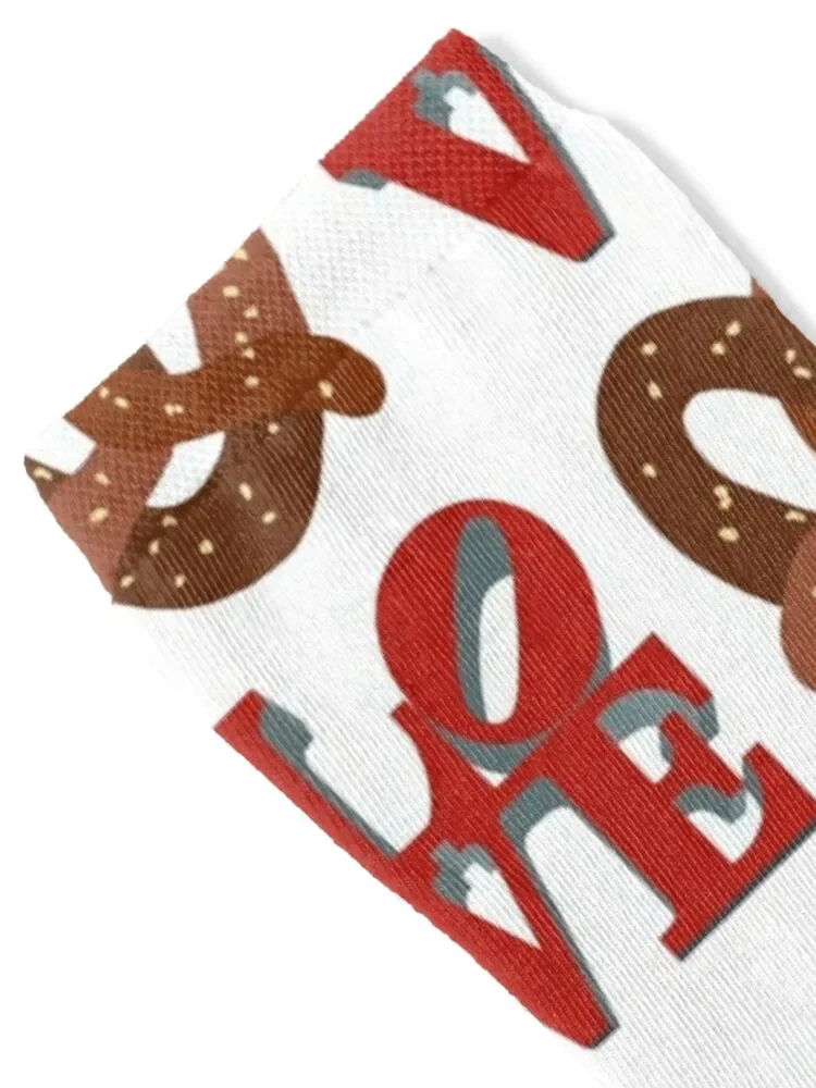 Pretzels & Love Statue Socks floral cartoon Socks Female Men's