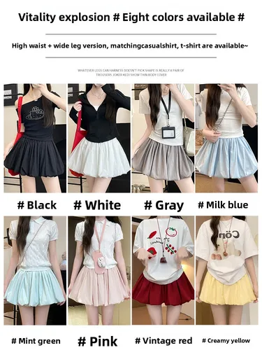 Imagen 2 del producto Falda floral con dobladillo de pétalo rojo para mujer, minifalda fluida de cintura alta, ligera, con forro antideslizante, corte en A, verano