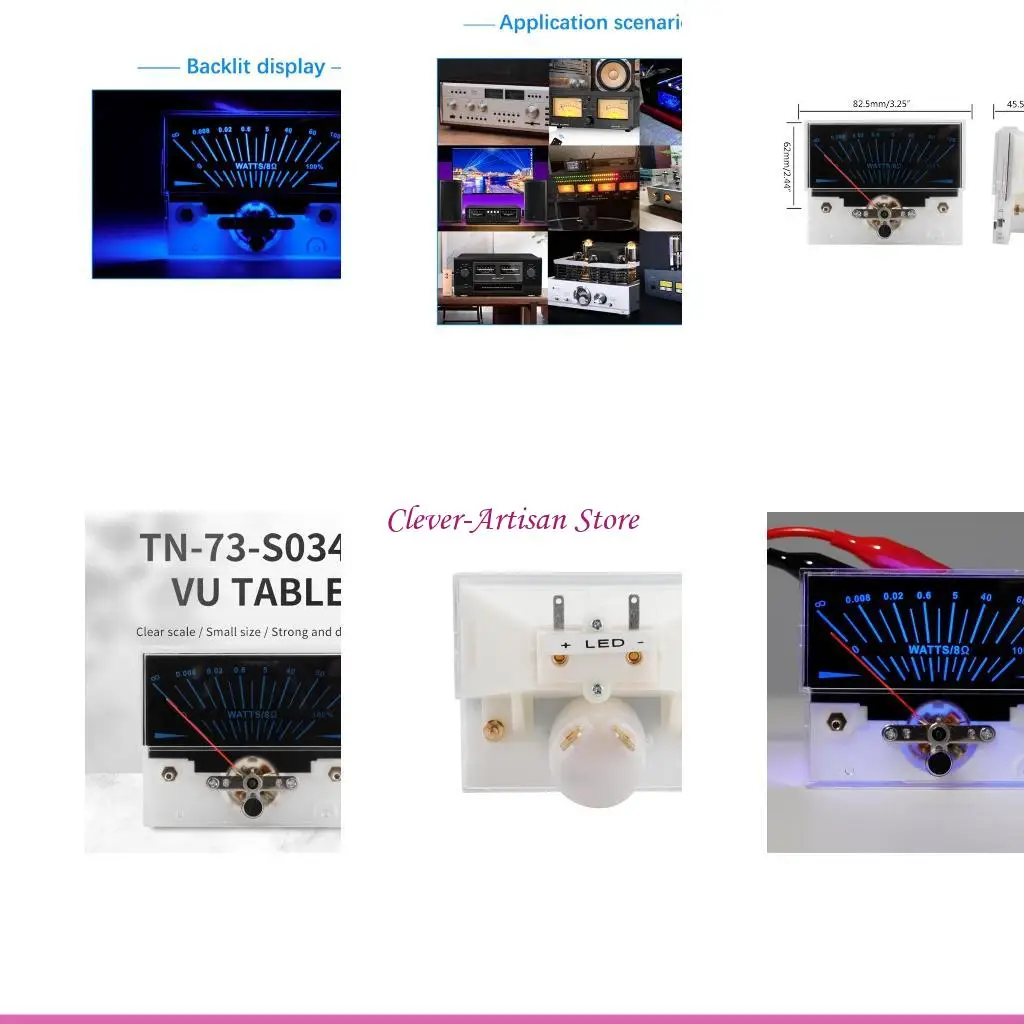 

E06B Высокоточный разъем для измерения уровня громкости с универсальной стрелкой-циферблатом с подсветкой для домашнего аудио