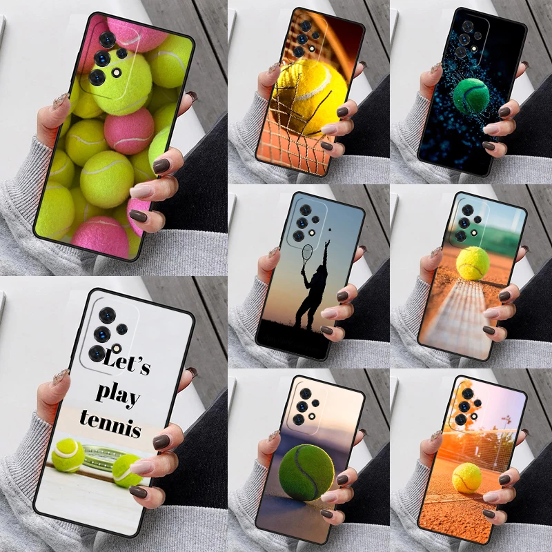 Tennis Balls Phone Case For Samsung Galaxy S23 S21 S20 FE S24 S22 Ultra Note20 S10 S9 S8 Plus A40 A52 A12 A13 A53