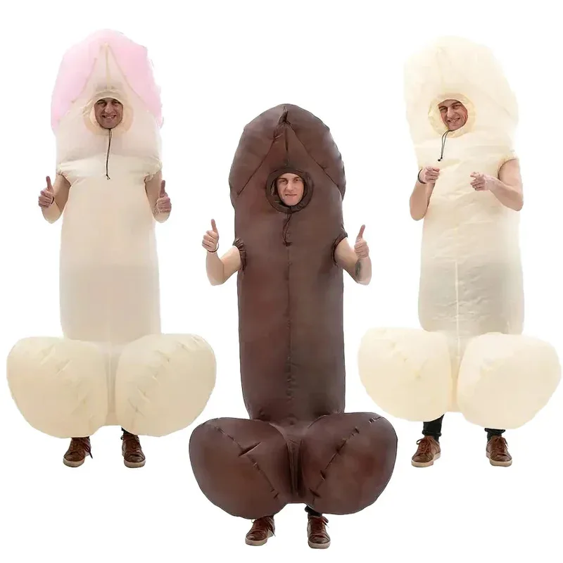 Disfraz de pene inflable para adulto, Adorable disfraz de pájaro inflable, disfraz divertido para Cosplay, despedida de soltero