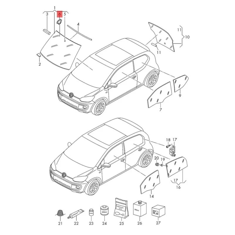 자동 디밍 백미러 베이스, 인테리어 미러 레인 센서 브래킷, 아우디 A3 Q3 A5 Q5 VW 골프 MK7 파사트 제타 4M0845543