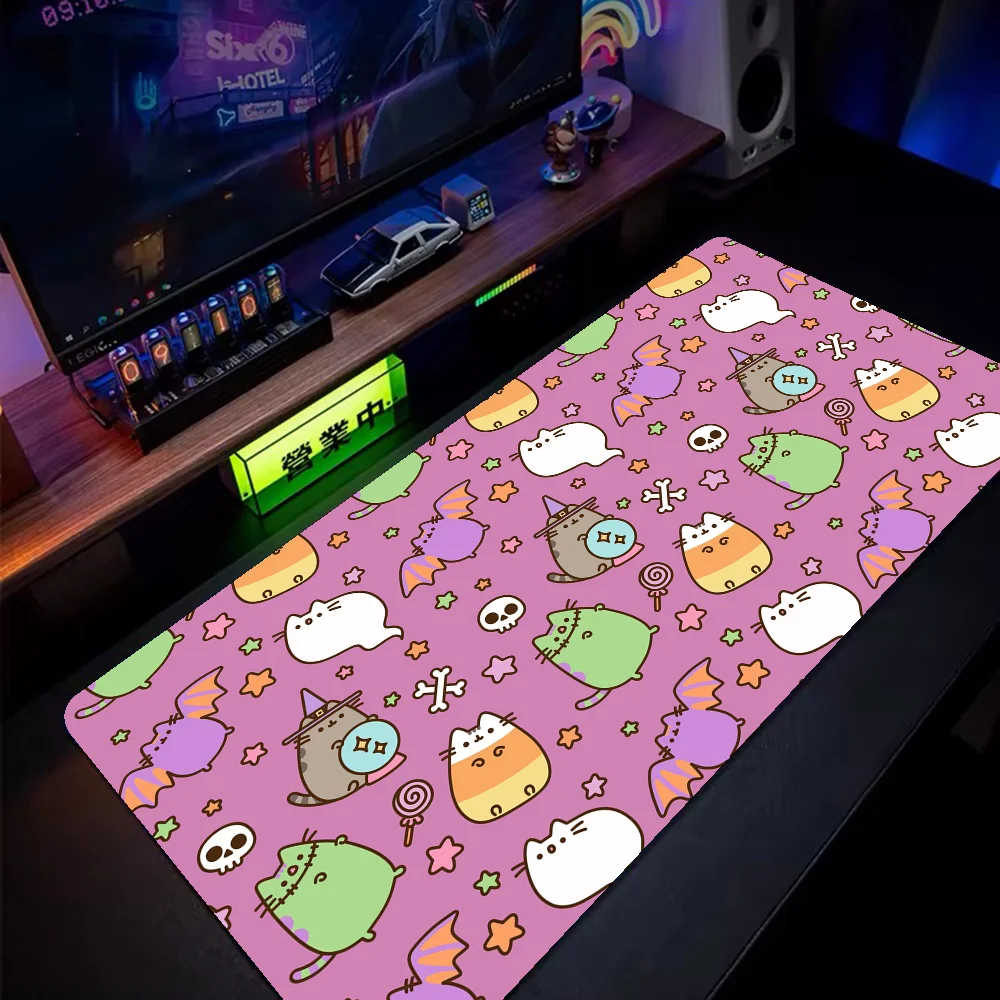 

Kawaii Cartoon Kitty Cat Mousepad Mouse Mat Desk Mat Large Gaming Accessories Prime Gaming XXL Keyboard Pad