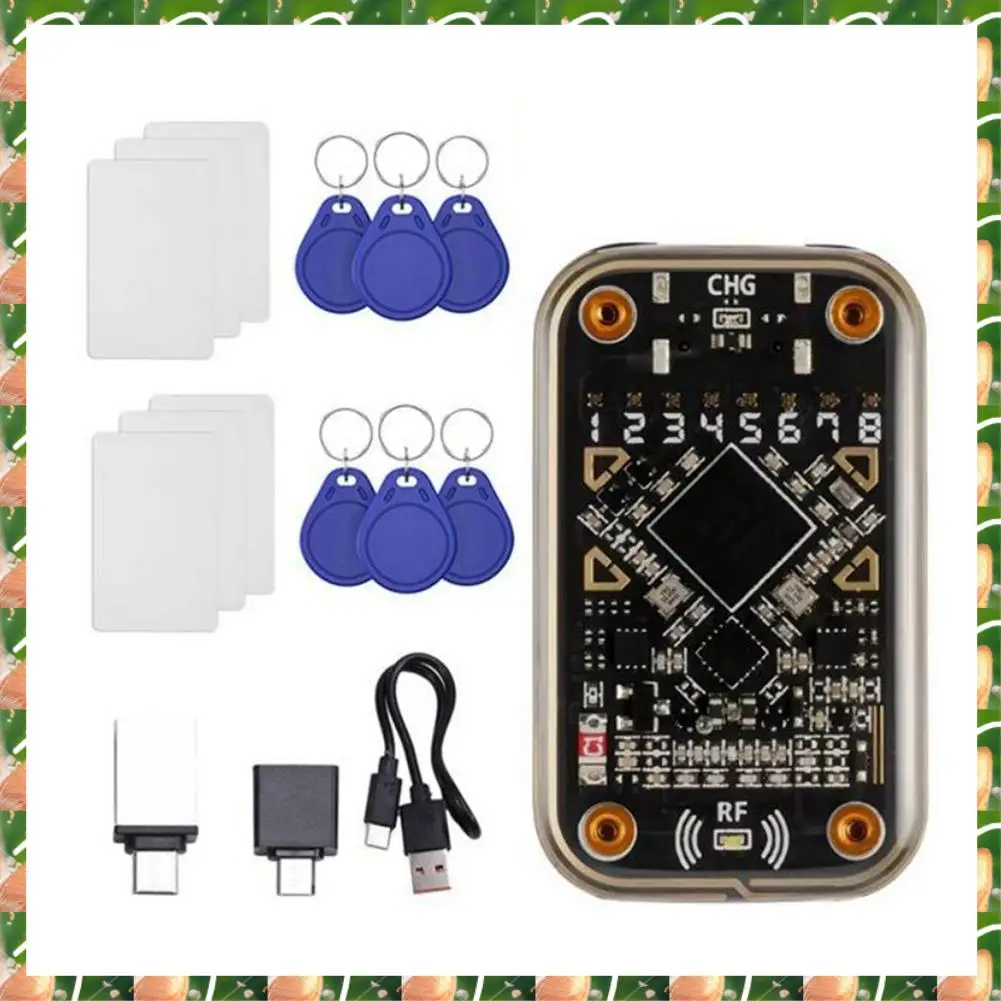 

JAJA Chameleon Ultra RFID Считыватель смарт-чипов + 6XCUID Брелок/UID-карта Бесконтактный эмулятор смарт-карт 125K 13,56M Декод
