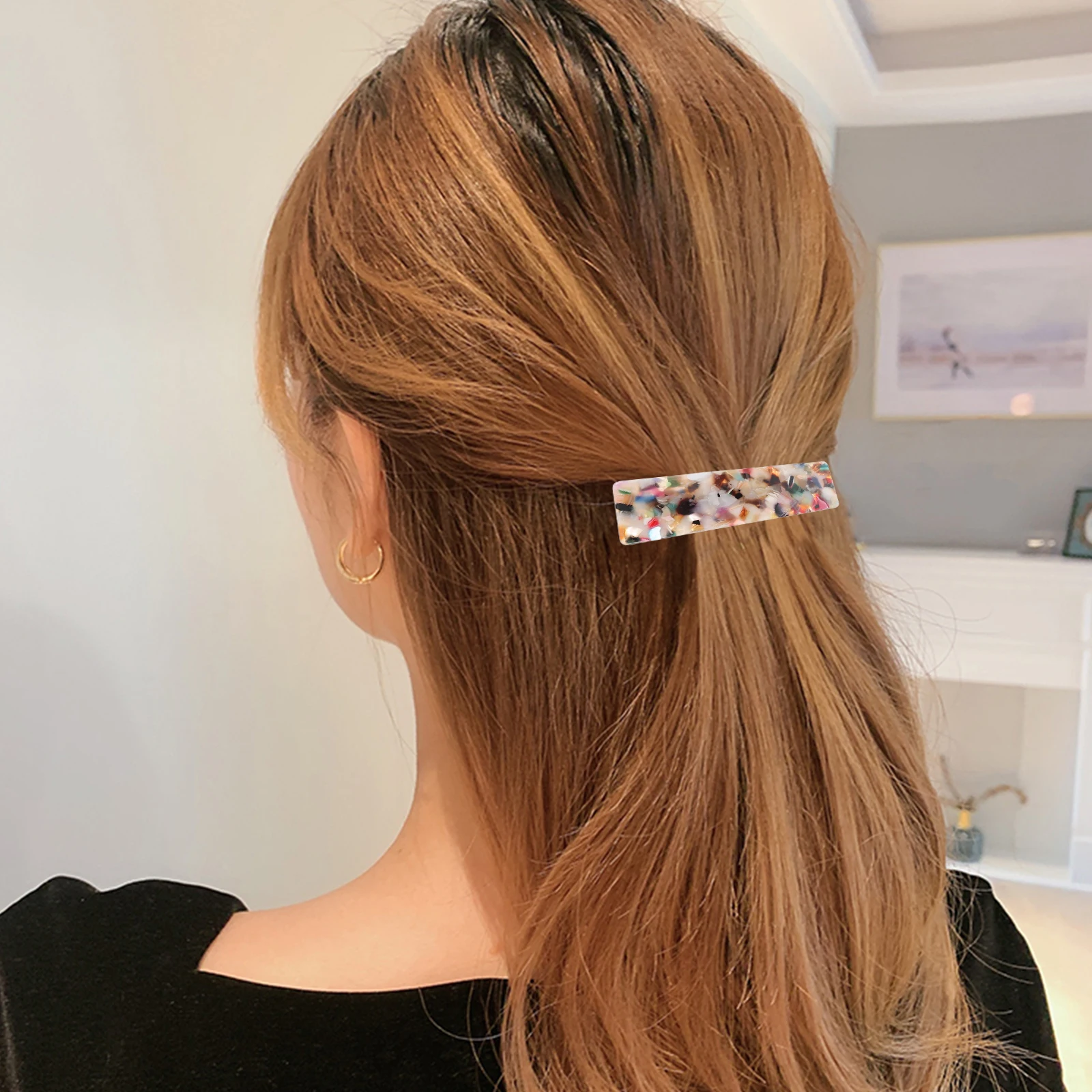 

4 шт., большие женские заколки для волос, модные заколки из сплава, Нескользящие весенние заколки для волос, легкие аксессуары-шпильки