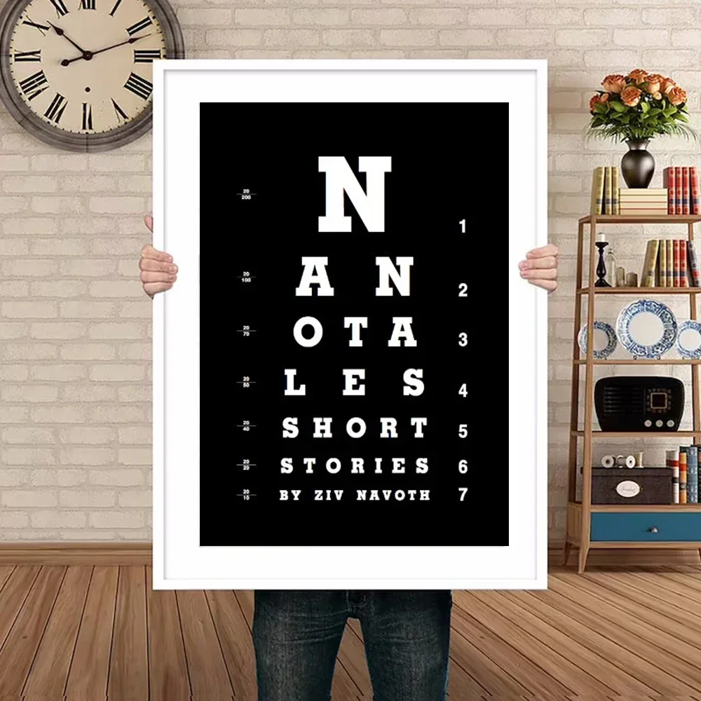 Eye Chart Test Poster Prints Optical Store Living Room Home Decor Alphabet Vision Detection Table Canvas Painting Wall Art Gift