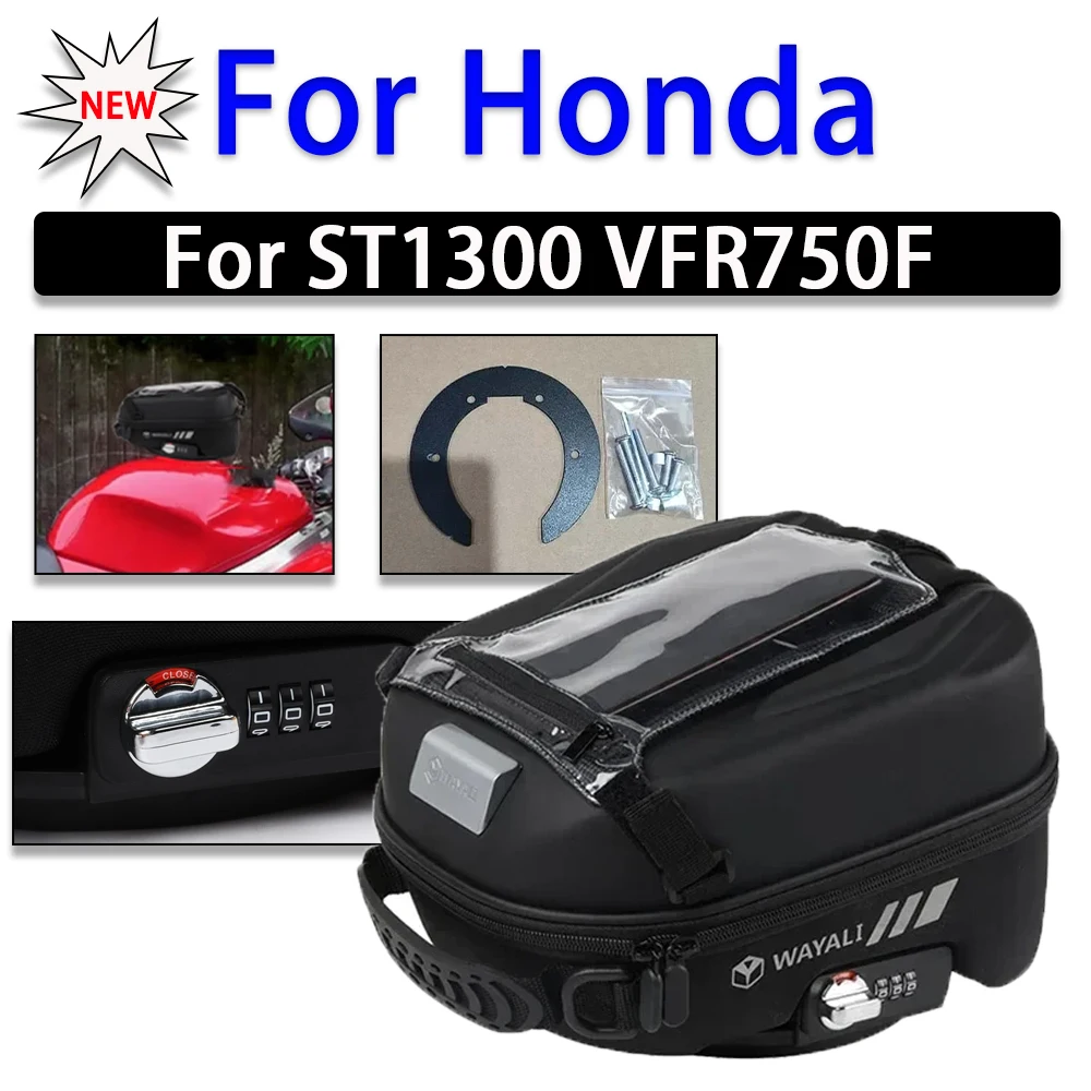 Tank Bag Storage Luggage Tanklock GPS Navigation Bags For Honda ST1300 Pan European ST 1300 VFR750F VFR 750 F 750F Accessories