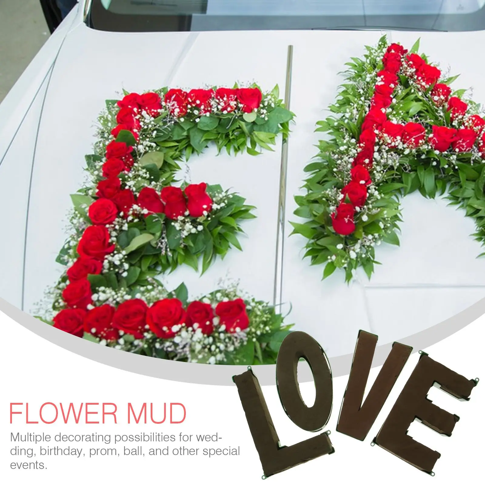 

Wedding Car Mud Green Flower Brick DIY Flowers Arranging Floral Accessories Water Absorb Decorate