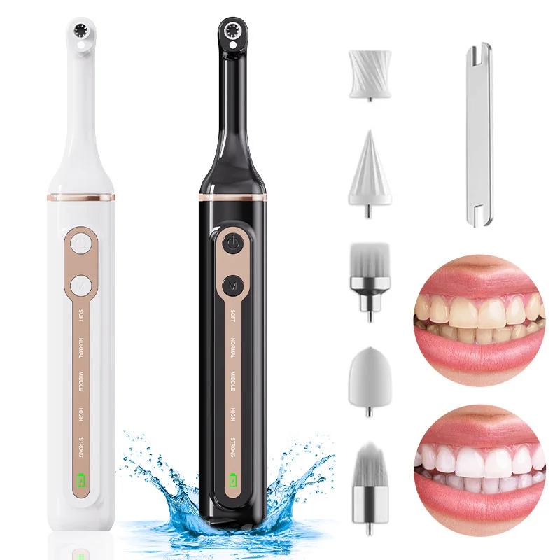 

Dental Tooth Polisher Set Electric Teether Teeth Lightening Set Cleaning Tool Set for Clinic Use with 5 Polish Heads and 5*Modes