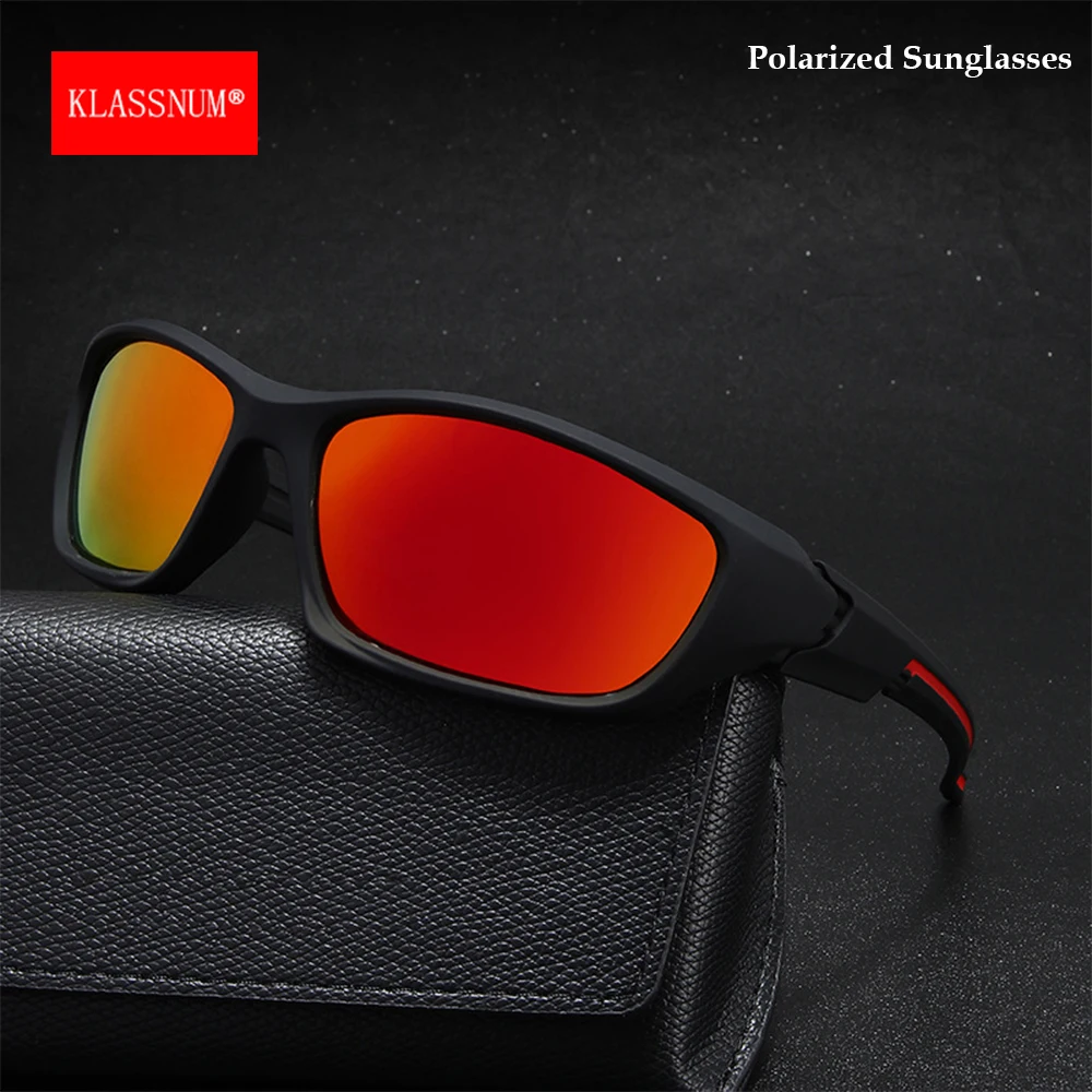 KLASSNUM Polarized Sports Sunglasses Men Driving Fishing Anti Glare Driver Sun Glasses Man's and Women's New Cycling Glasses