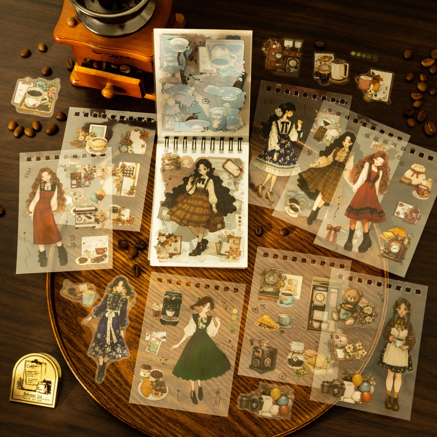 

50sheets/bag Landscape Sticker Collage Large Portion Coil Notebook Handbook Collage For Office Stickers Diary Gift Decoration