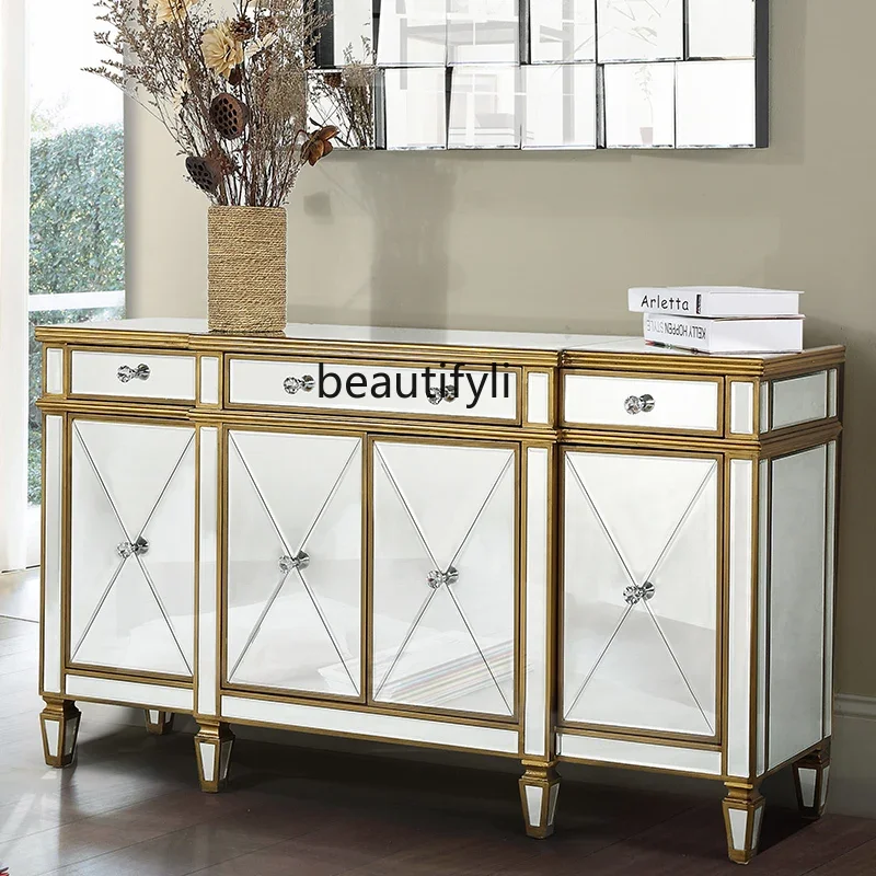 

A13 American side cabinet European entry porch cabinet storage cabinet simple modern solid wood multi-function