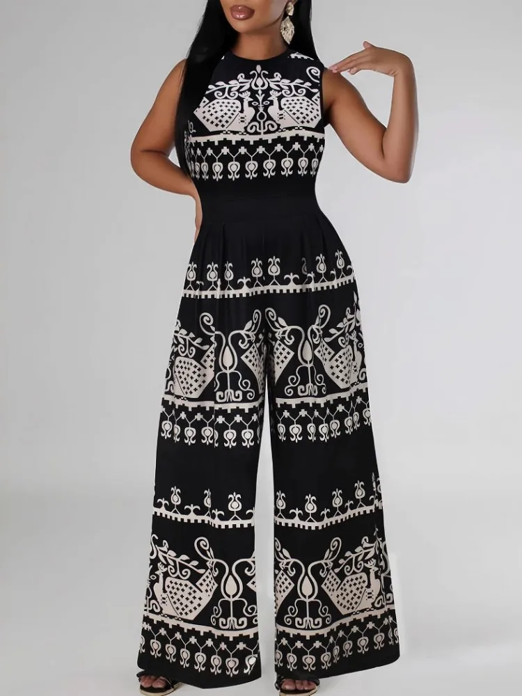 

Plus Size Women Clothes Jumpsuit Summer Clothes Black Urban Leisure Bodysuit New 2025 Large Size Jumpsuit Wholesale Dropshipping