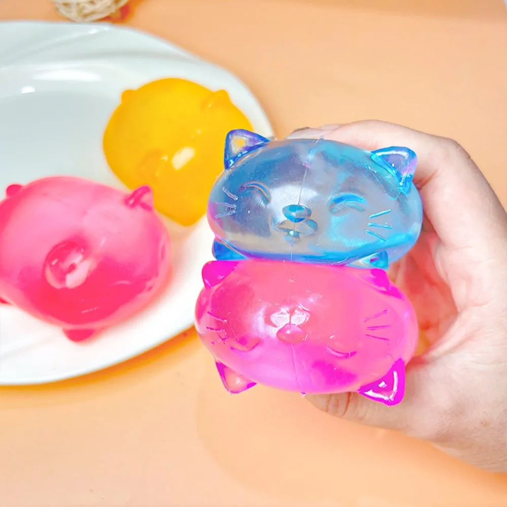 Gato goma brinquedos mole lento aumento alívio do estresse bola sensorial brinquedos para adultos crianças anti-ansiedade brinquedos sensoriais para autismo tdah