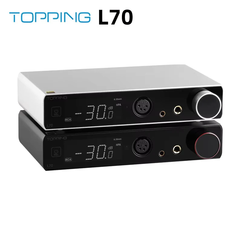 TOPPING L70 Hi-Res Full Balanced NFCA Headphone Amplifier 4Pin XLR/4.4 Balanced/6.35mm SE Output Amp with Remote Control