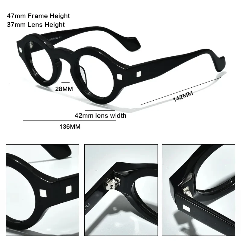 Lunettes Optiques Vintage en Acétate pour Homme et Femme, Monture de Myopie, Rétro, Luxe, 2023