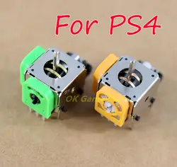 2pcs Replacement Green Orange Joystick For PS4 Slim Pro 3D Joystick Analog Stick Sensor For Playstation 4 Controller