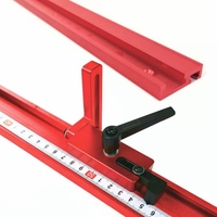 400mm Chute Aluminium Alloy T Track Model 45 T Slot Standard Miter Track Stop Woodworking Tool for Workbench Router Table
