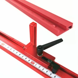 400mm Chute Aluminium Alloy T Track Model 45 T Slot Standard Miter Track Stop Woodworking Tool for Workbench Router Table