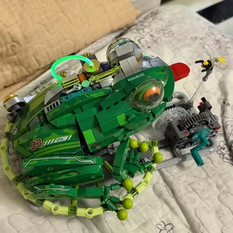 898PCS Creativo Tecnico Meccanico Rana Building Blocks Mattoni STEM Modello Animale con Ingranaggi Mobili Giocattoli Set Kit per Regali per Bambini