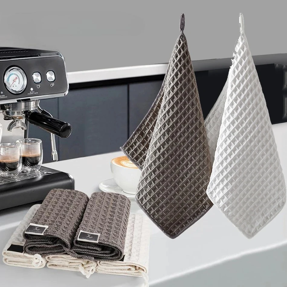 Super Absorbent Barista Bar Towel Coffee Machine Special Rag No Lint Square Towel Cleaning Cloth Coffee Machine Cleaning Towel