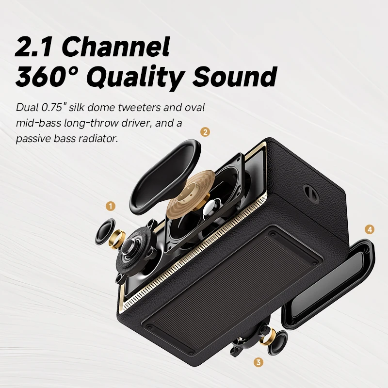 Edifier ES60 Portable Bluetooth Speaker Mini Sound Box Wireless Sound Bar 36W RMS Outdoor IP66 Waterproof Long Battery Life