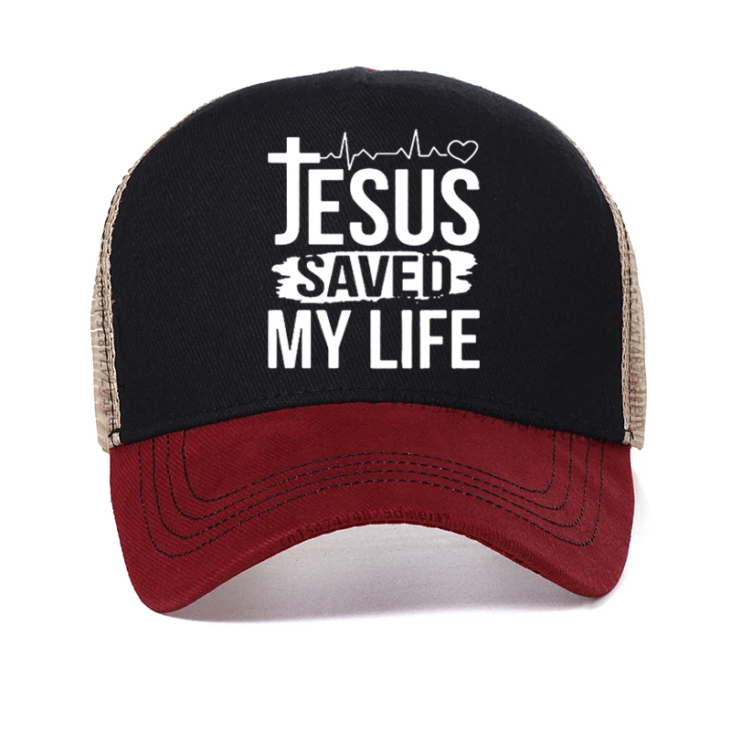 

Summer Printed Jesus Saved My Life Dad hat I Belong To Jesus Tletter print baseball cap Christ Religion Christian Faith hats