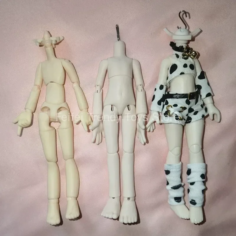 1/12 Scale Bjd Blank Body Chinese Yam Body Large Hands Feet Ob11 Fit Gsc Doll Head 13cm Height Doll Accessories Clothes Shoes