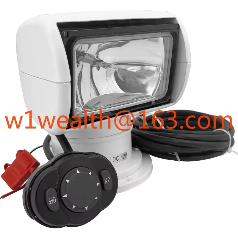 12V marine searchlight halogen bubble spotlight remote control yacht waterproof search