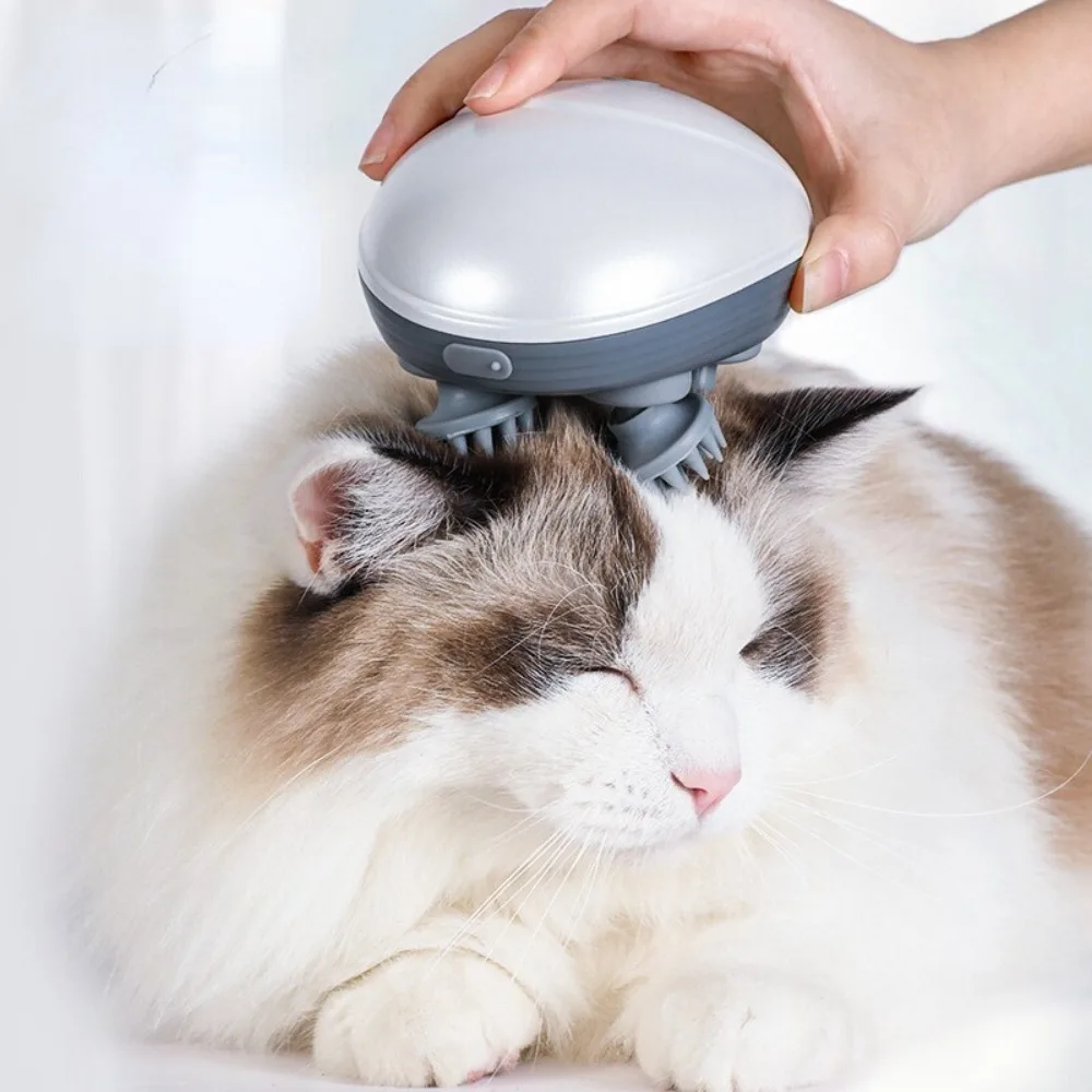 

Cat Massager Scratches Head Electric Silicone Scalp Massager Portable Home USB Mini Electric Claw Hand