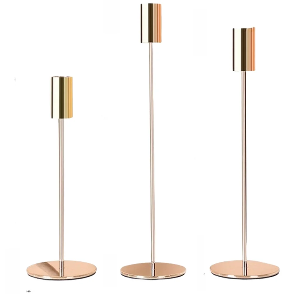 Dinner Party Decor 32.5*8*2.2cm Candlestick Set Elegant Candle Holder Set Tall Candlesticks Photo Backdrop Prop