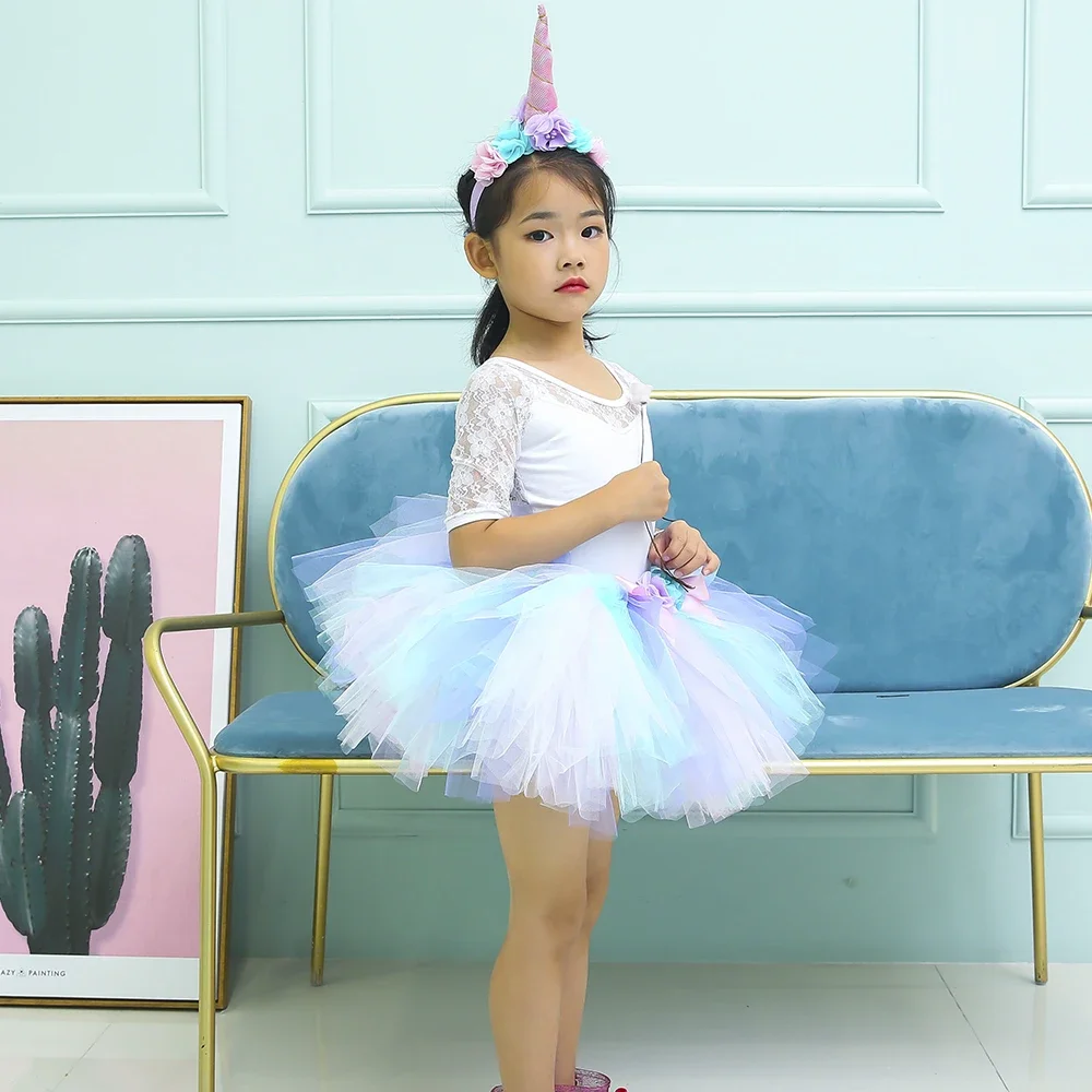 Jupe tutu à fleurs pastel pour bébés filles, tenue d'anniversaire