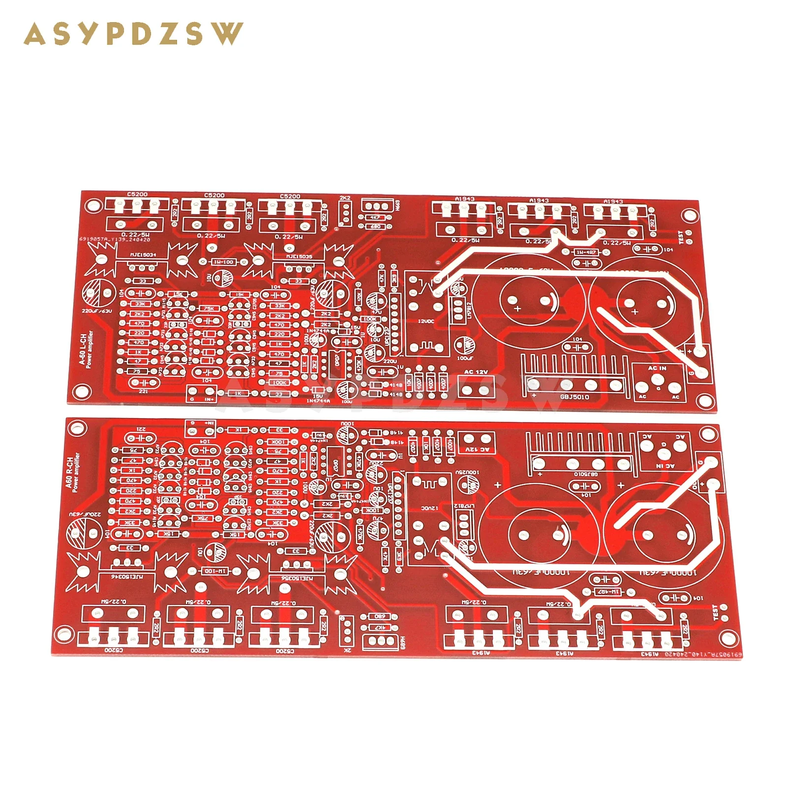 

Stereo A-60 Power amplifier Base on accuphase A60 circuit Bare PCB 200W+200W