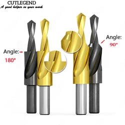 Broca helicoidal avellanada de 90/180 grados, M35, cobalto/HSS, para perforación de Metal y acero, agujero y biselado, M3M4M5M6M8M10M12