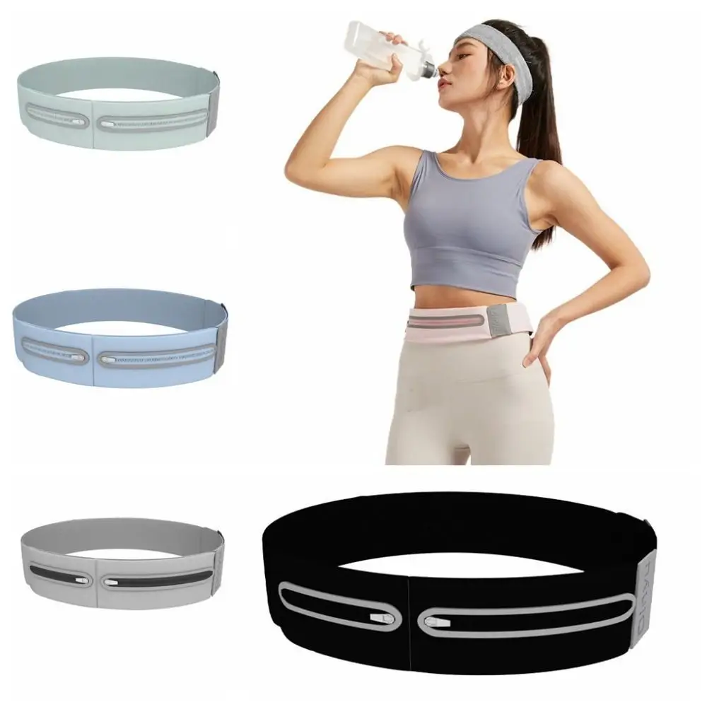 Con bolsillo para tetera, pretina para correr, ligera, multifuncional, para correr, maratón, bolsa con cinturón deportivo, Veicro Invisible