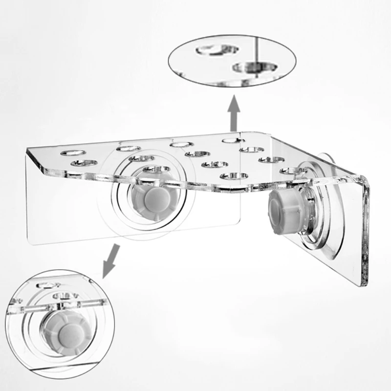 Coral Frag Rack Acrylic Holder Glass 13 Plug Holes Non-toxic Support Holder