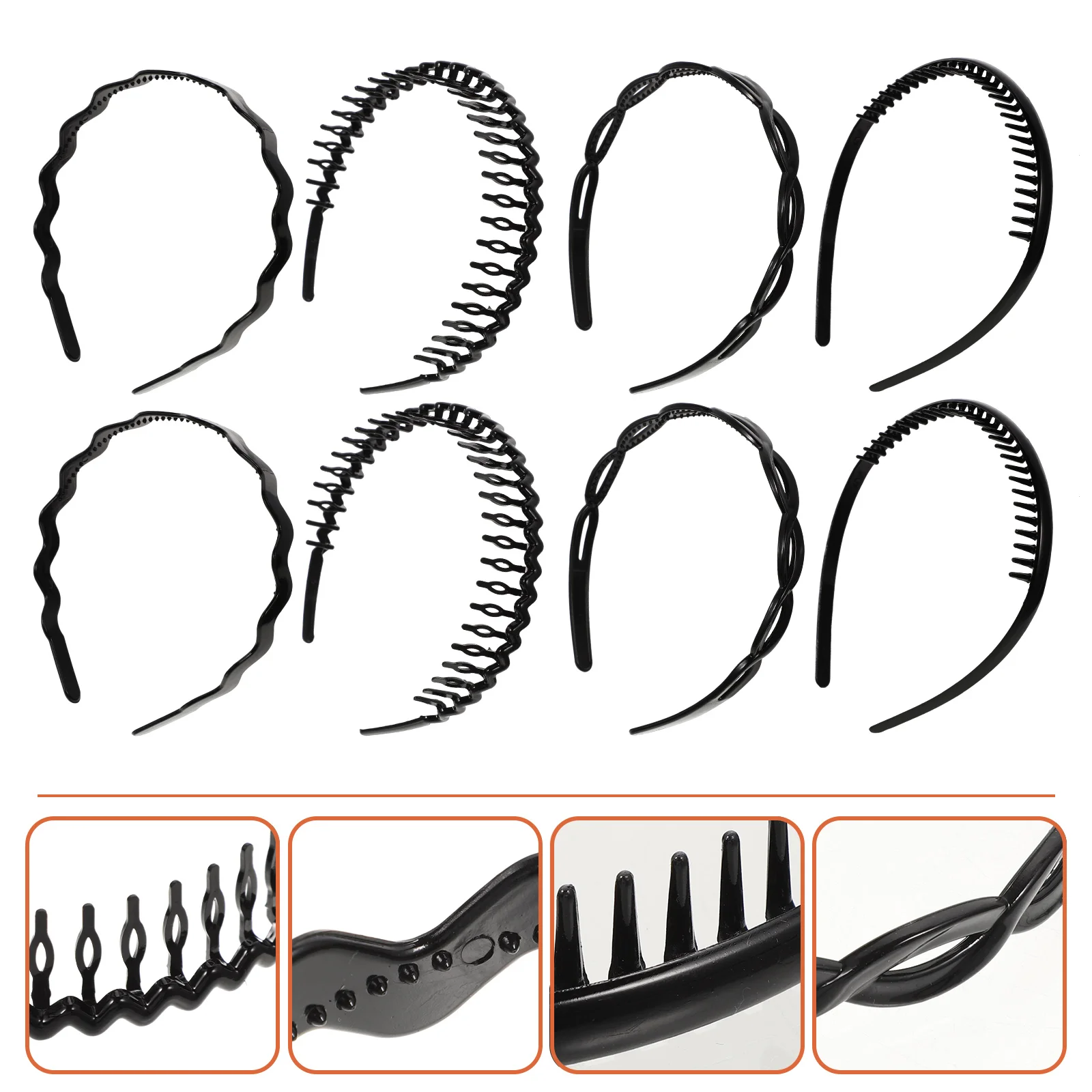 

8 Pcs Lightweight Headbands Hair for Women Exercise Makeup Fashion Short Women's Hairbands