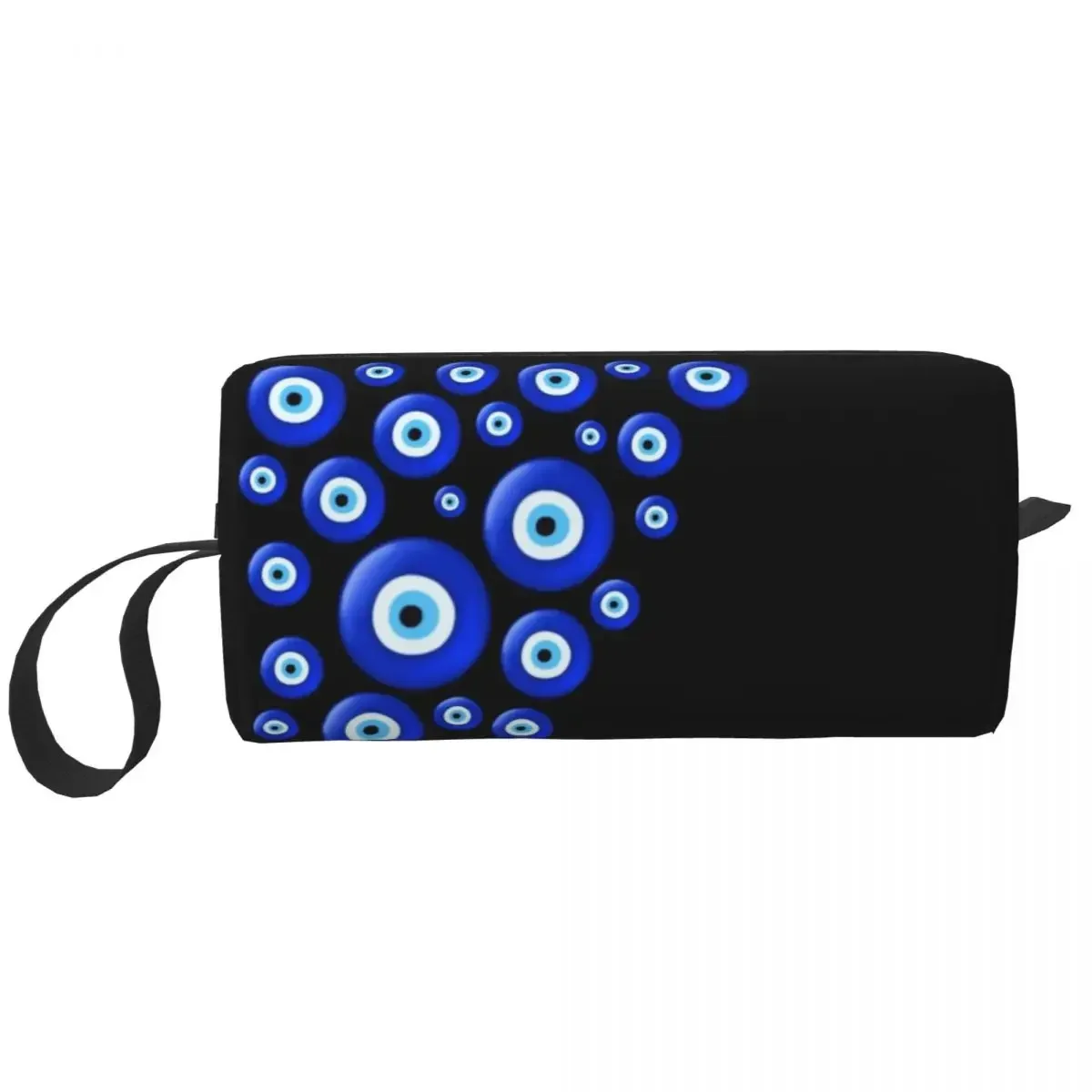 Custom Evil Eye Travel Toiletry Bag for Women Hamsa Hand Of Fatima Cosmetic Makeup Bag Beauty Storage Bags Dopp Kit Box Case