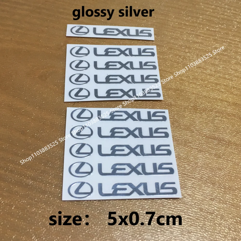

Glossy silver Car Metal Creative Emblem Badge Stickers for Lexus CT200H IS250 UX RX IS GX470 RX400 ES200 GS300 ES GS IS300 LM