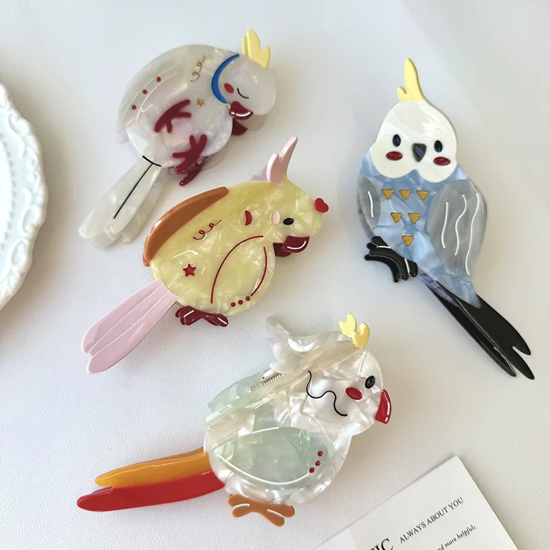 

Ladies' Hair Claw Clips Cartoon Birds Hair Grab Accessories Cute Funny Kawaii High-quality Fashion High Quality Acetic Acid Hair