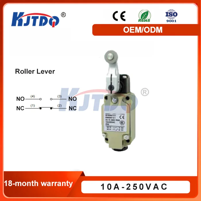 KB-5104 High Performance IP66 Schmersal Waterproof Oil-proof NO NC 10A 250VAC Zinc Double Circuit Type Limit Switch