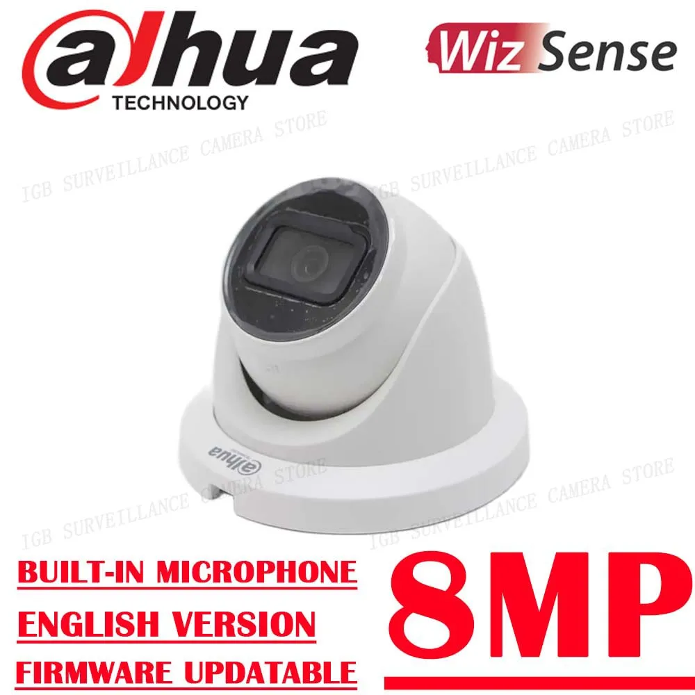 Dahua IPC-HDW2841TM-S 8MP POE Built-in Mic IR 30M SMD Plus Eyeball AI WizSense IP Camera