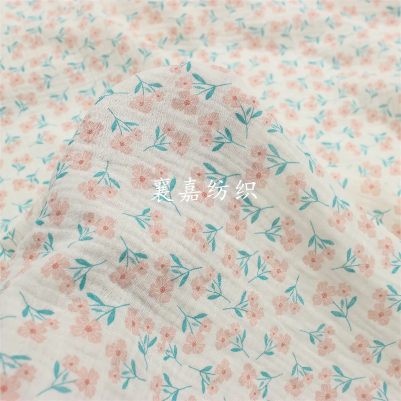 

Cotton Double Gauze, Crepe, Classic Small Flower, Pajama Loungewear Fabric