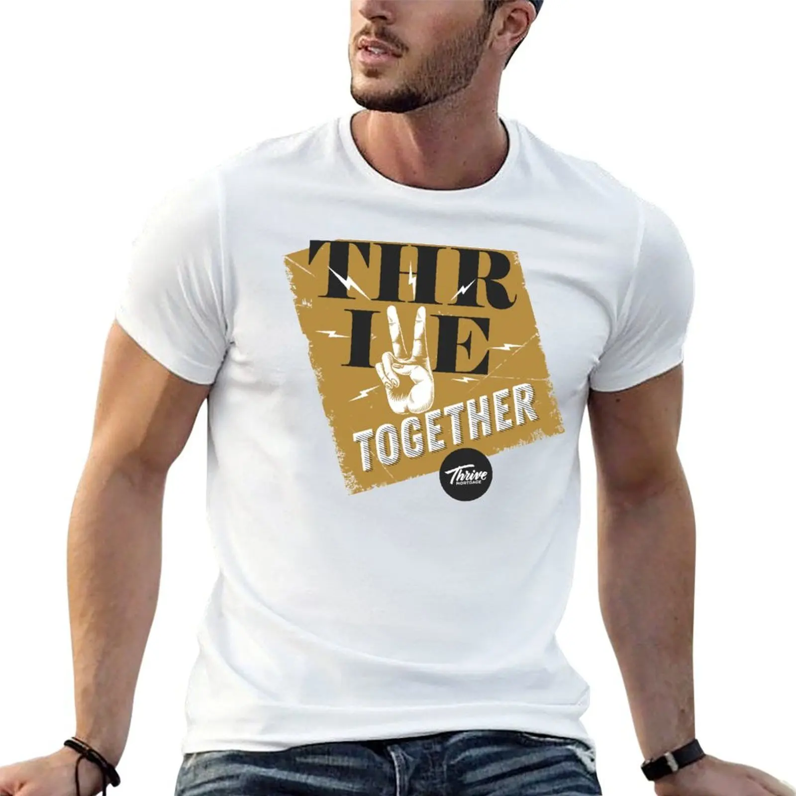 T-shirt Thrive Together pour homme, t-shirt de créateur, t-shirts graphiques anime pour homme